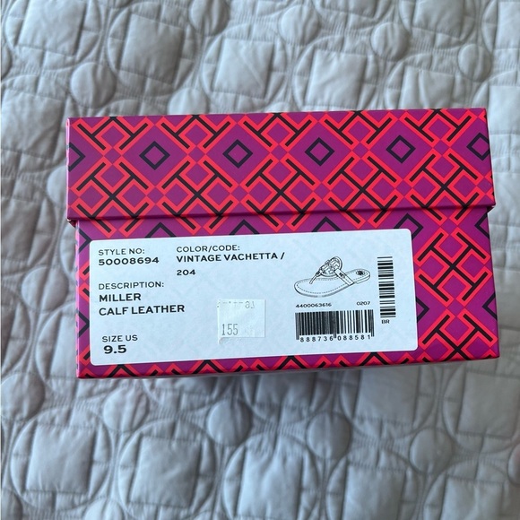 Tory Burch Pink and Orange Patterned Box - Picture 7 of 13